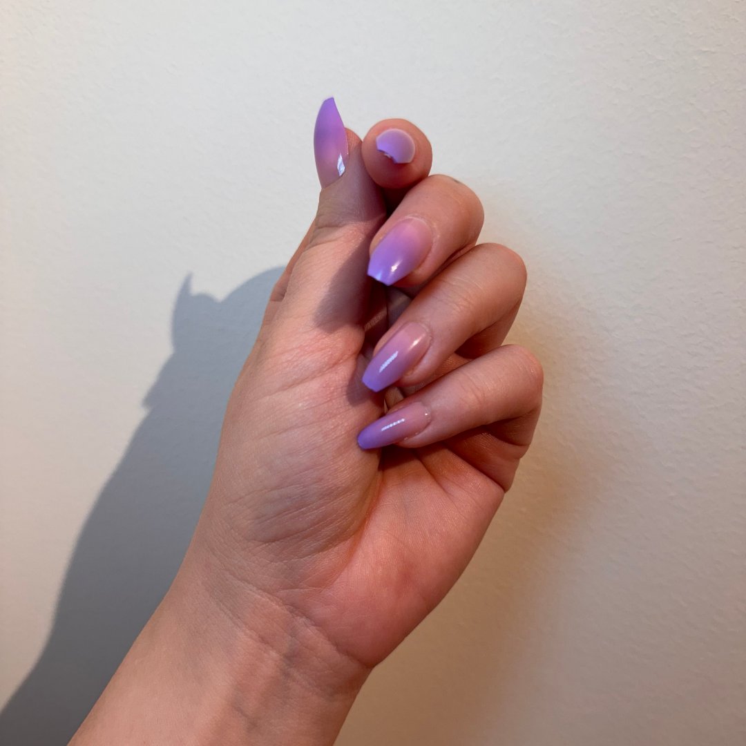 Purple Ombre Coffin løsnegler