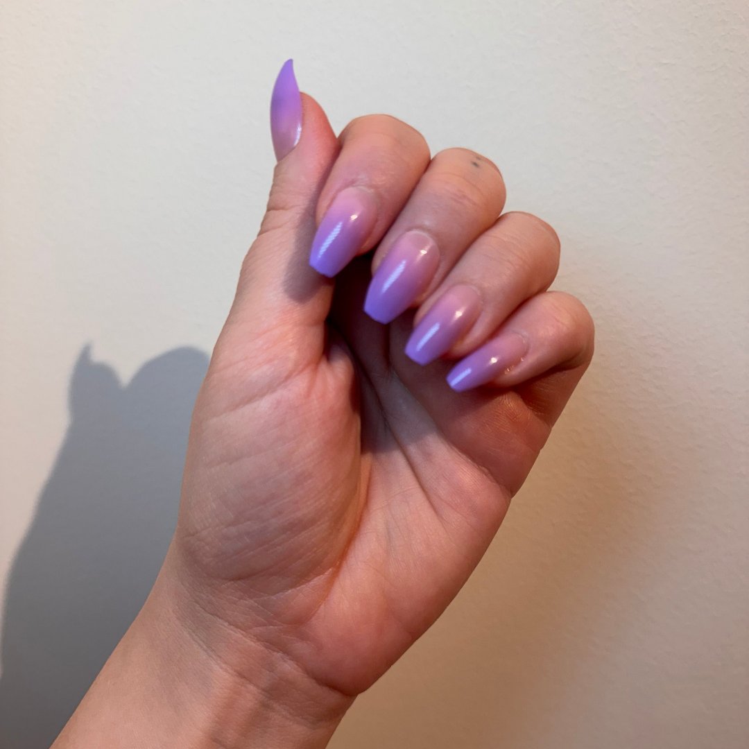 Purple Ombre Coffin løsnegler