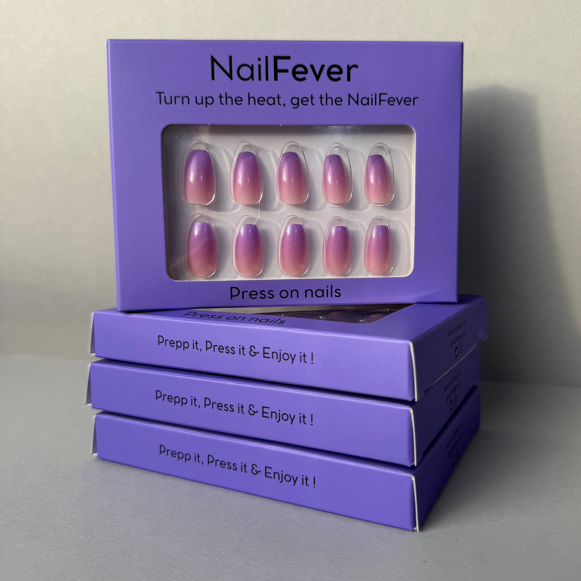 Purple Ombre Coffin løsnegler