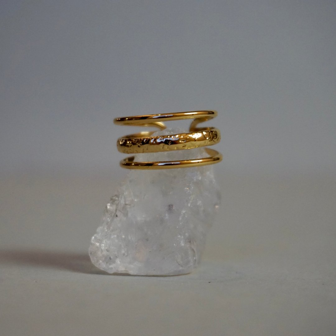 Fine Line Gold - adjustable ring