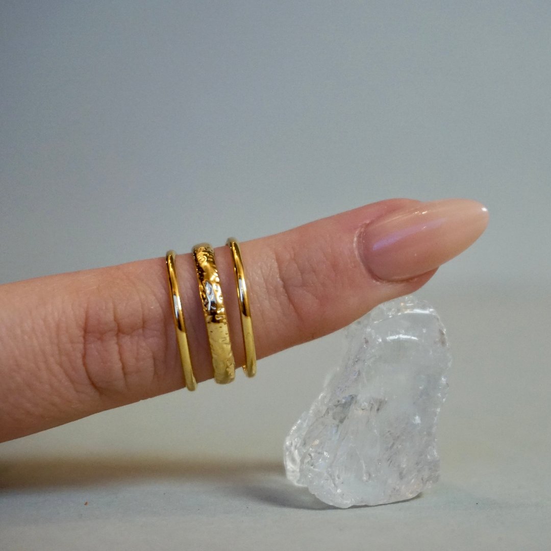 Fine Line Gold - adjustable ring