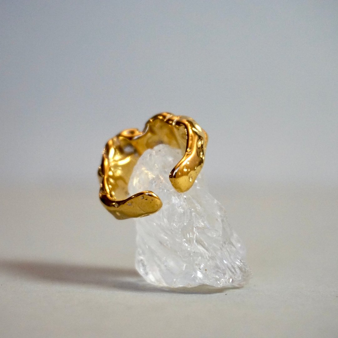 Rocky Gold - adjustable ring