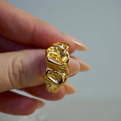 Rocky Gold - adjustable ring