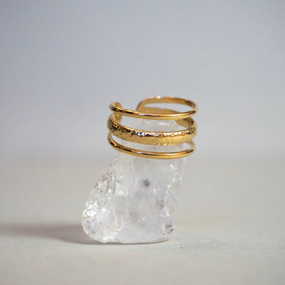 Fine Line Gold - adjustable ring