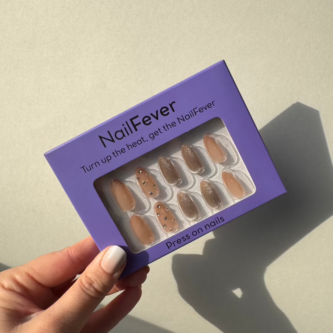 Diamond Glaze Almond Long - løsnegler med glitter og diamant