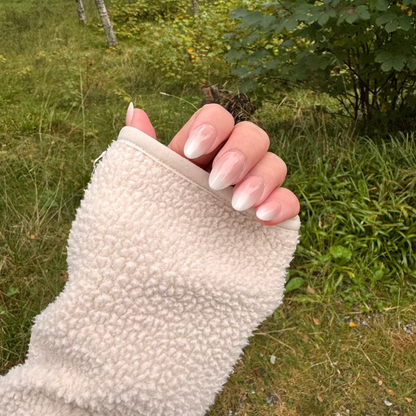 Pink Ombre Almond løsnegler 